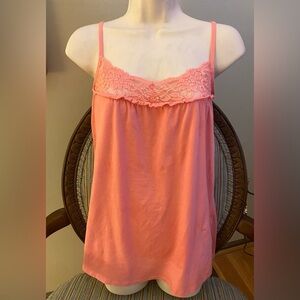 Forever 21 Pink Lace Cami Spaghetti Strap Top